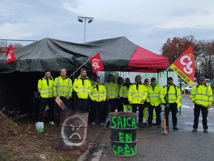[IMAGES] 8ème journée de mobilisation pour les salariés de Saica Natur à Lorp-Sentaraille