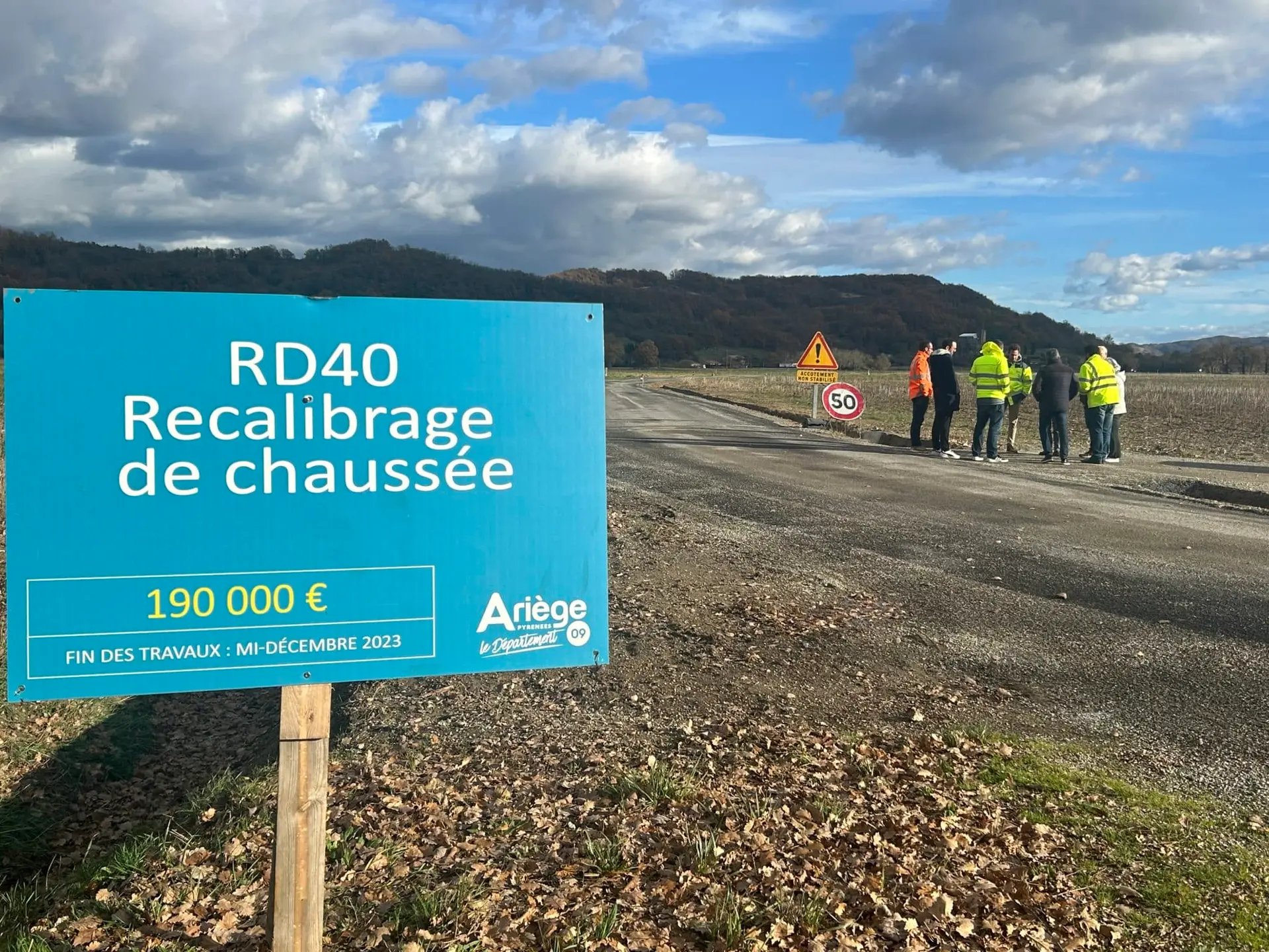 Ariège : 190 000€ de travaux sur la route départementale 40