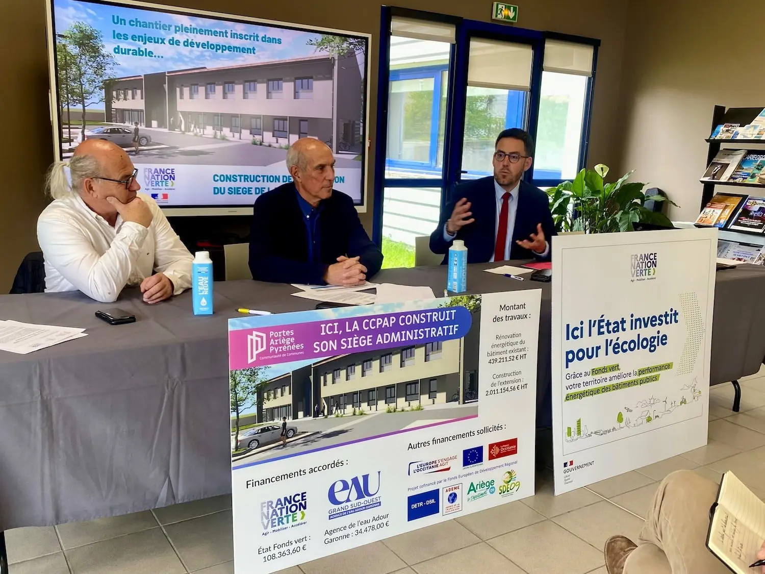 Utilisation des eaux de pluie, photovoltaïque,réemploi: la CCPAP dans une démarche durable