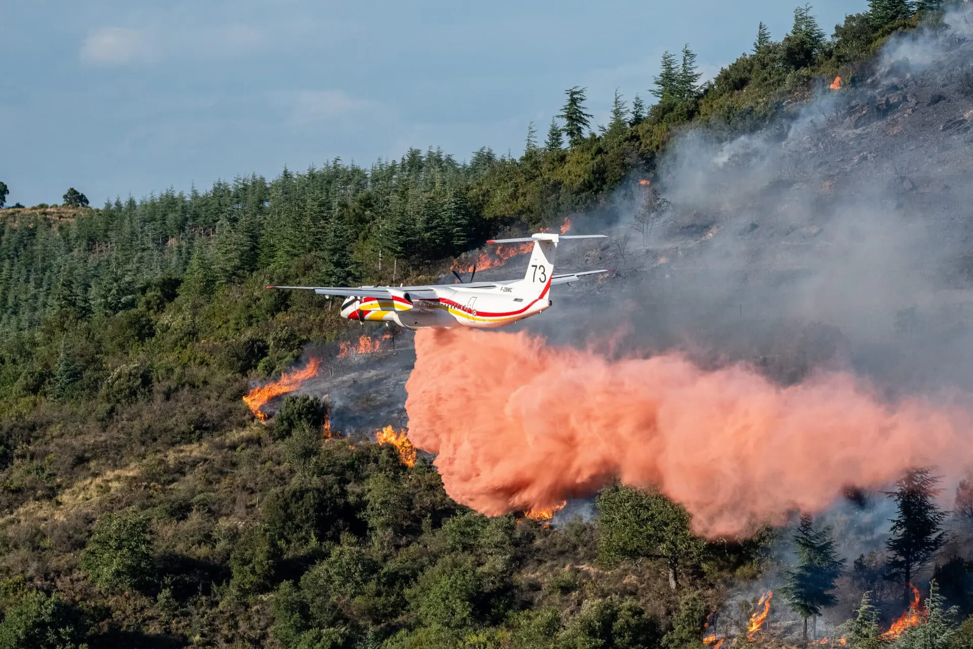 Pyrénées-Orientales : 500 pompiers toujours mobilisés cette nuit, le plus grand feu des Pyrénées a été fixé