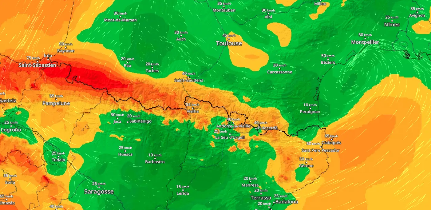 Des rafales de vent jusqu’à 150 km/h dans les Pyrénées · Vigilance orange dans les Pyrénées-Atlantiques et les Hautes-Pyrénées · Le maire de Bayonne ne cède pas à la colère des forains