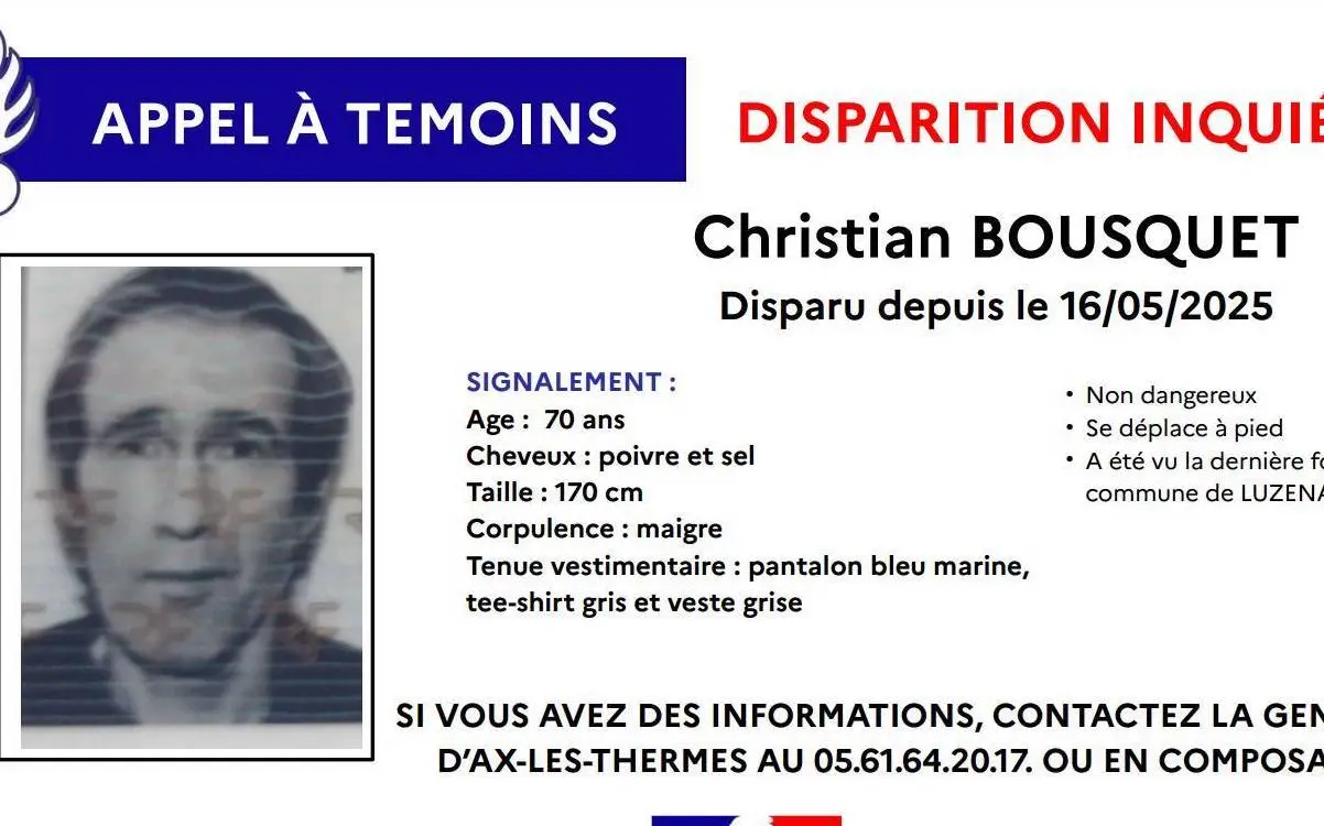 Disparition inquiétante en Ariège : la gendarmerie lance un appel à témoins