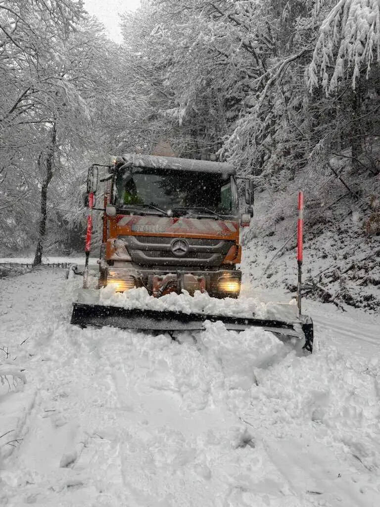 Aude : ce week-end 76 agents mobilisés sur les routes suite au nouvel épisode neigeux et de fortes pluies