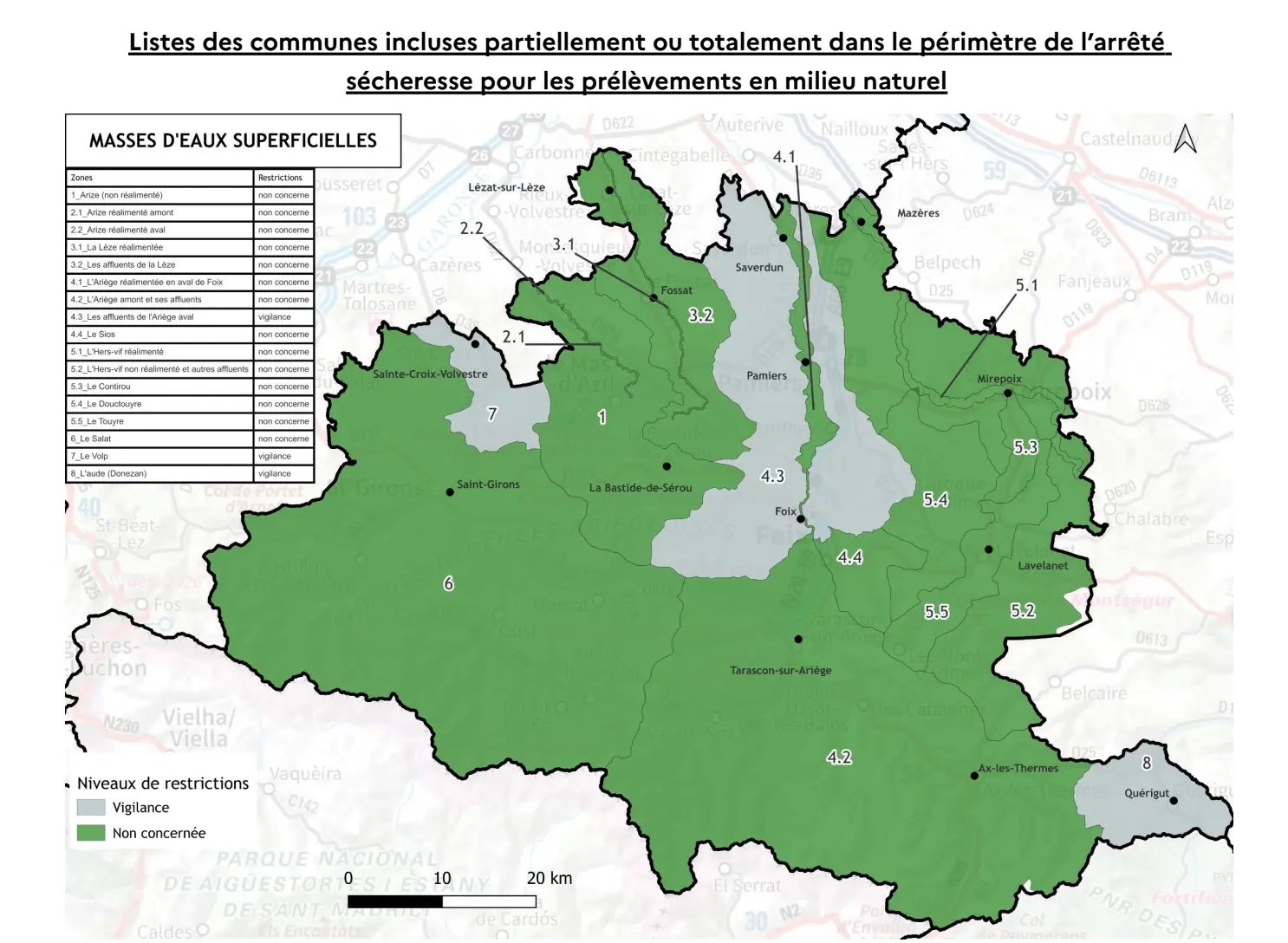 Sécheresse : l’Ariège place plusieurs bassins versants sous vigilance