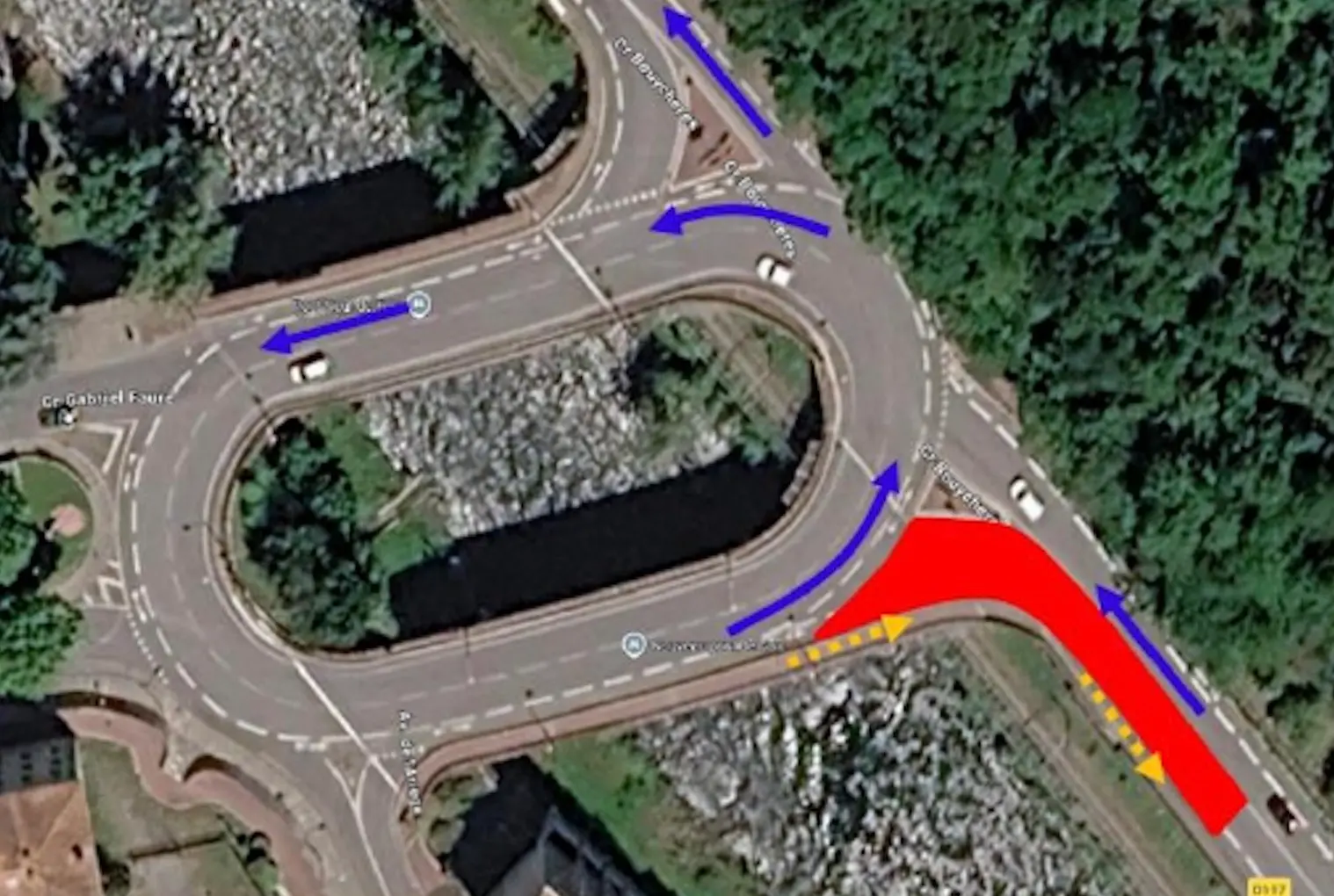 Travaux sur le réseau de gaz à Foix : des perturbations de circulation au giratoire de l’hippodrome