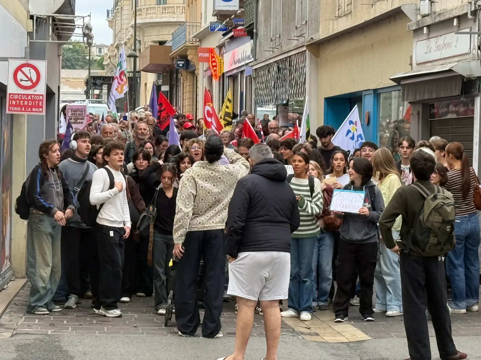 Manifestation des lycéens à Carcassonne : près de 200 personnes mobilisées ce mardi